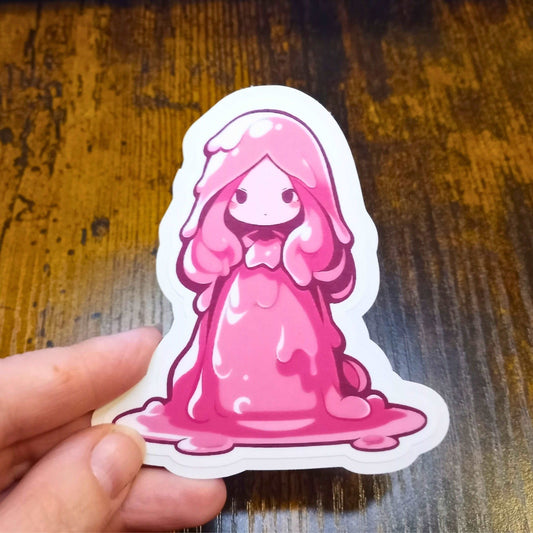 Anime Slime Girl Sticker, Cute Stickers Kawaii Aesthetic, Pink Stickers Sticky Enchantments