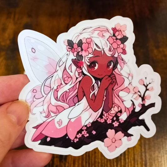 Cherry Blossom Fairy Sticker Sticky Enchantments