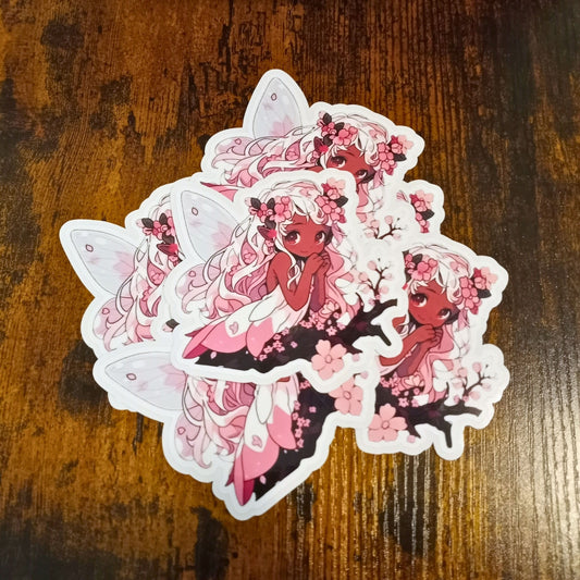 Cherry Blossom Fairy Sticker Sticky Enchantments