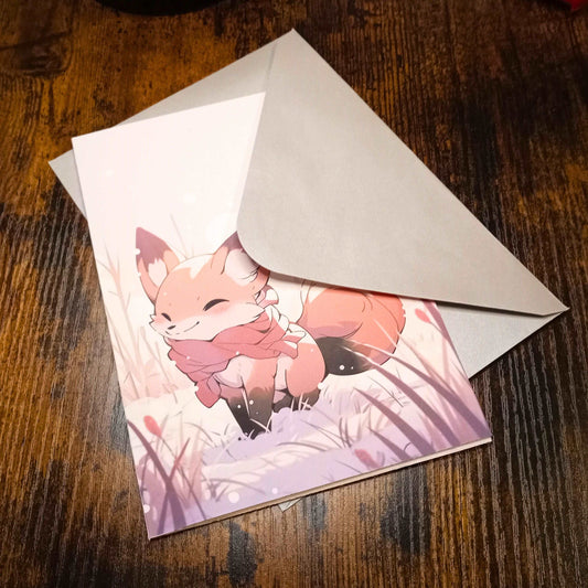Christmas Holiday Card Set (with Envelopes) for Fox Lovers Winter Holiday Cards Sticky Enchantments
