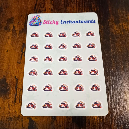 Cute Sleeping Cats, Planner Sticker Sheet or Individual 2- or 3-Inch Stickers Sticky Enchantments