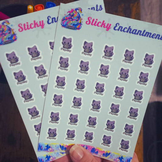 Payday Cat Sticker Sheet Stickers Sticky Enchantments