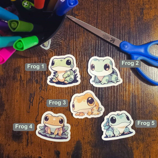 Tiny Sticker Set, Cute Frogs Stickers Sticky Enchantments