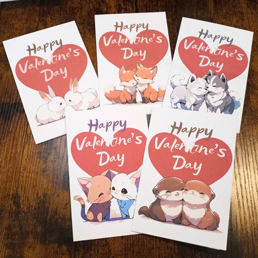 Ultimate Cute Nuzzling Animals Valentine's Day Card Set Love Cards Sticky Enchantments