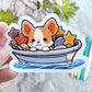 Ocean Voyager Corgi Sticker