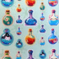 Cute Potion Bottles Vinyl Sticker Sheet