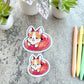 Floaty Summer Corgi Sticker