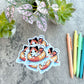 Floaty Summer Calico Cat Sticker