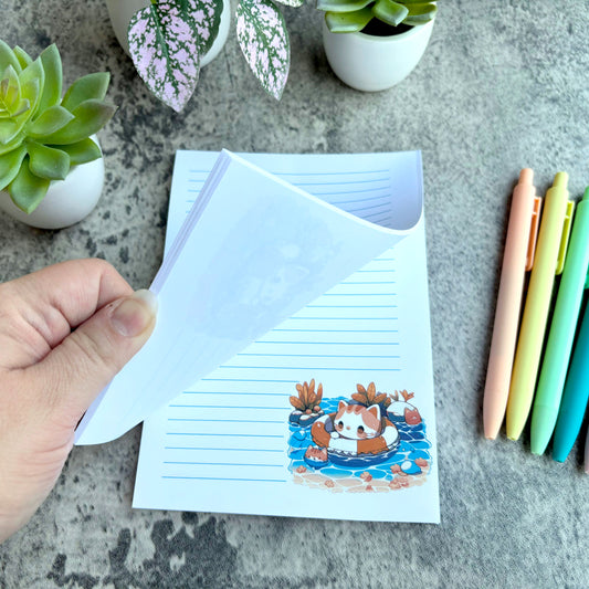 Floaty Cat Ocean Notepad