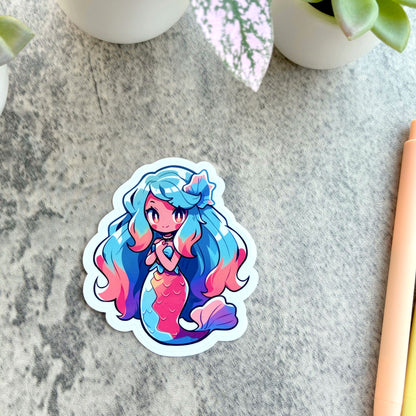 Kawaii Tropical Mermaid Sticker Sheet