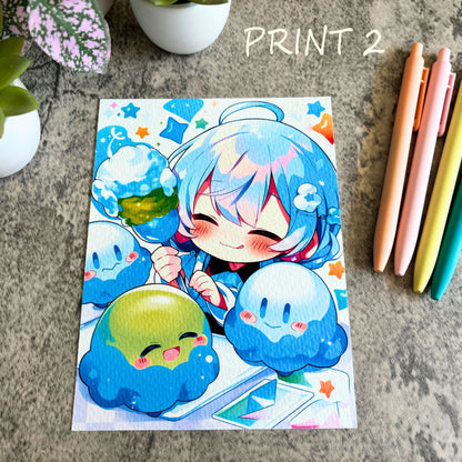 Vibrant Slime Girl Art Print