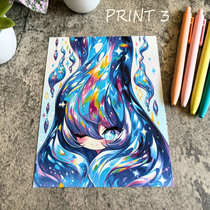 Vibrant Slime Girl Art Print