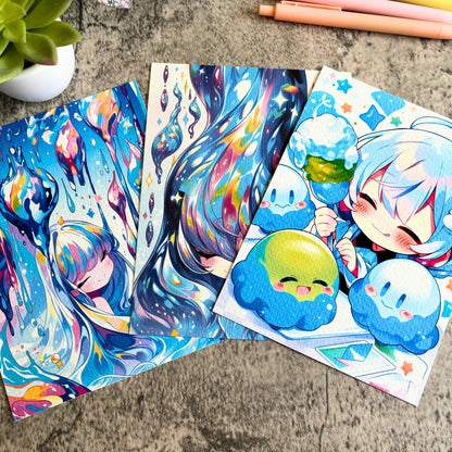 Vibrant Slime Girl Art Print