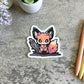 Graveyard Fox Halloween Sticker