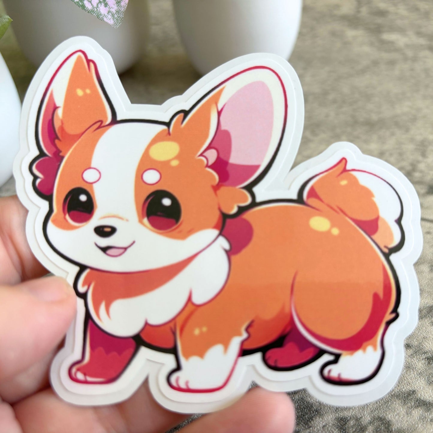 Corgi Puppy Sticker, 3" or 2"