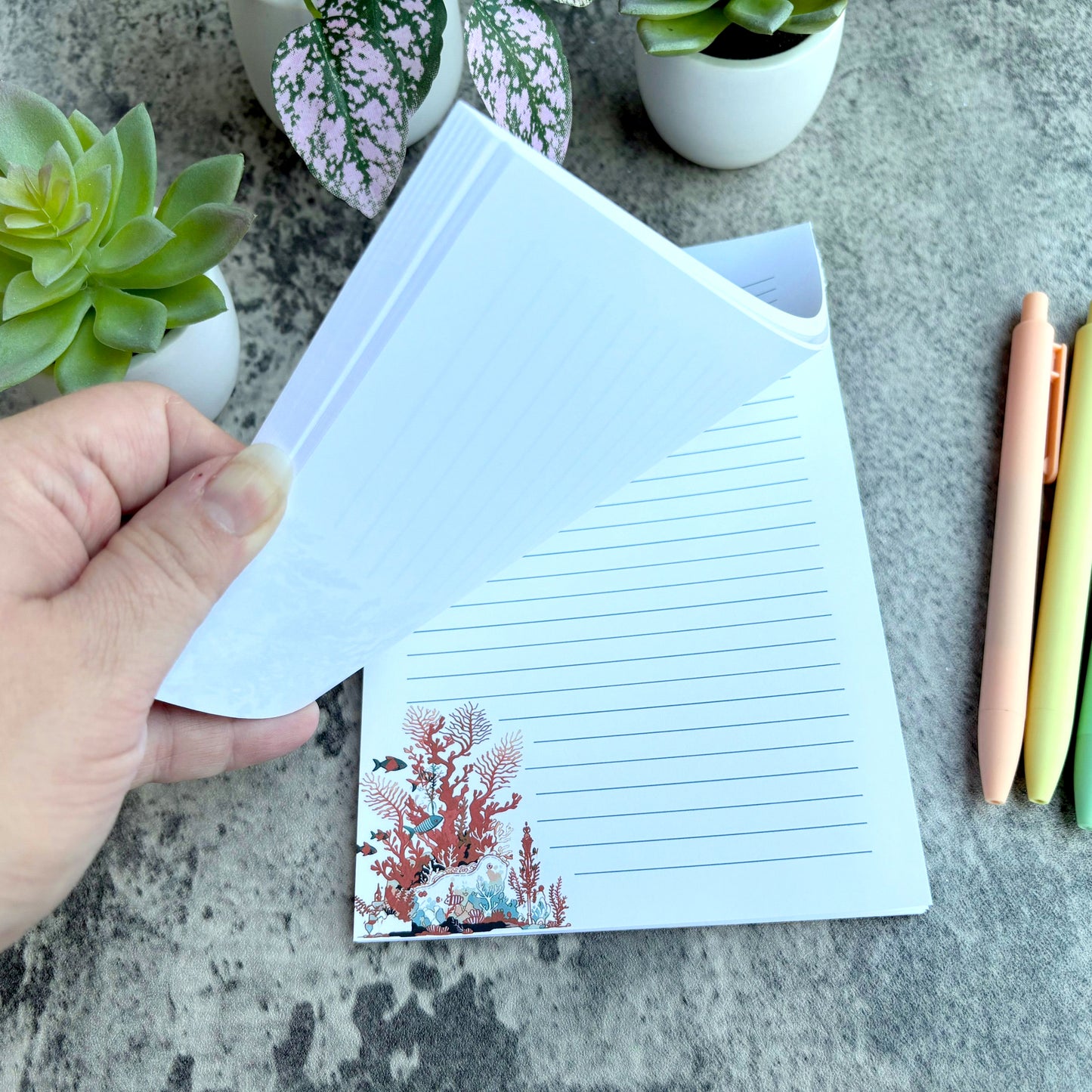 Minimalist Coral Notepad