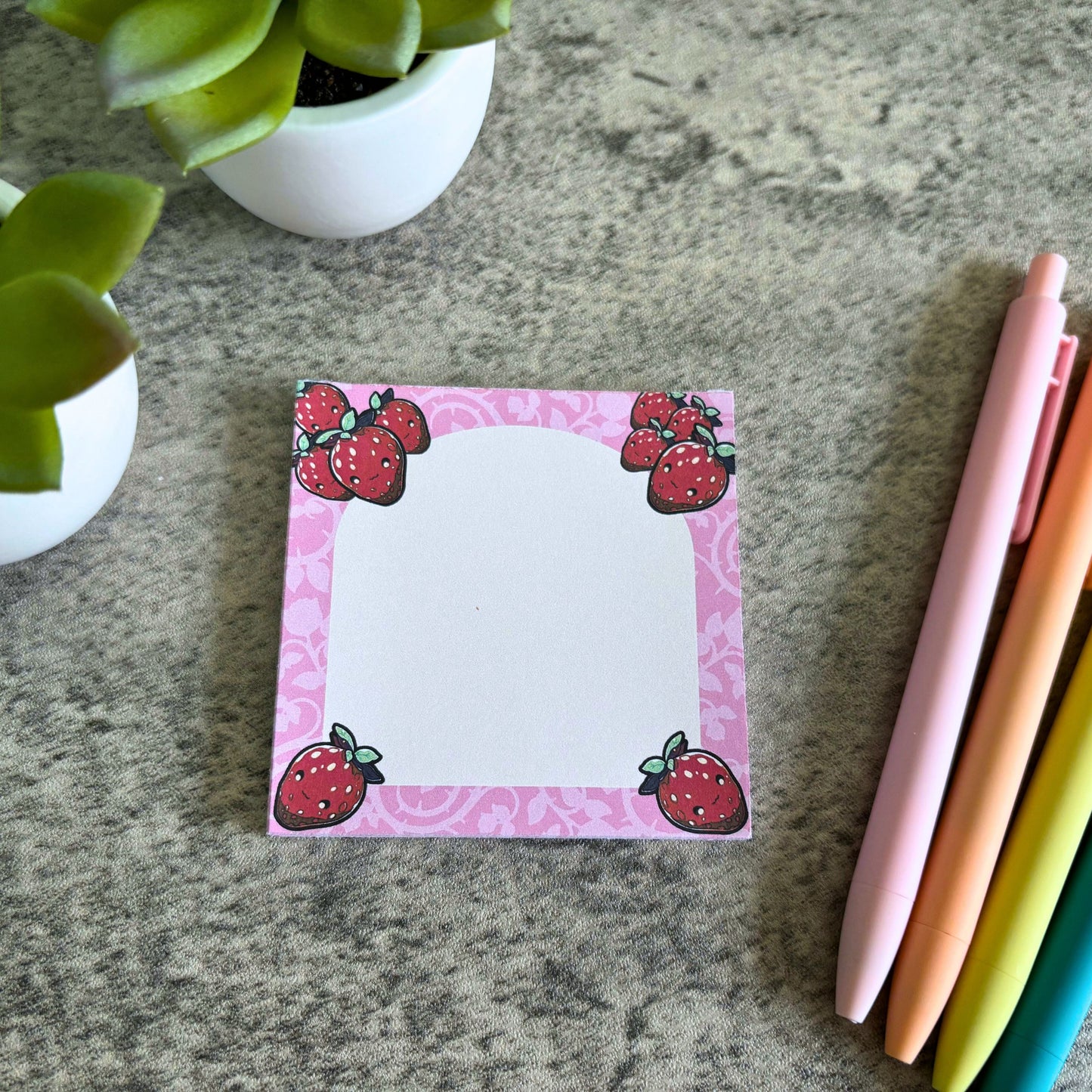 Strawberry Garden Memo Pad