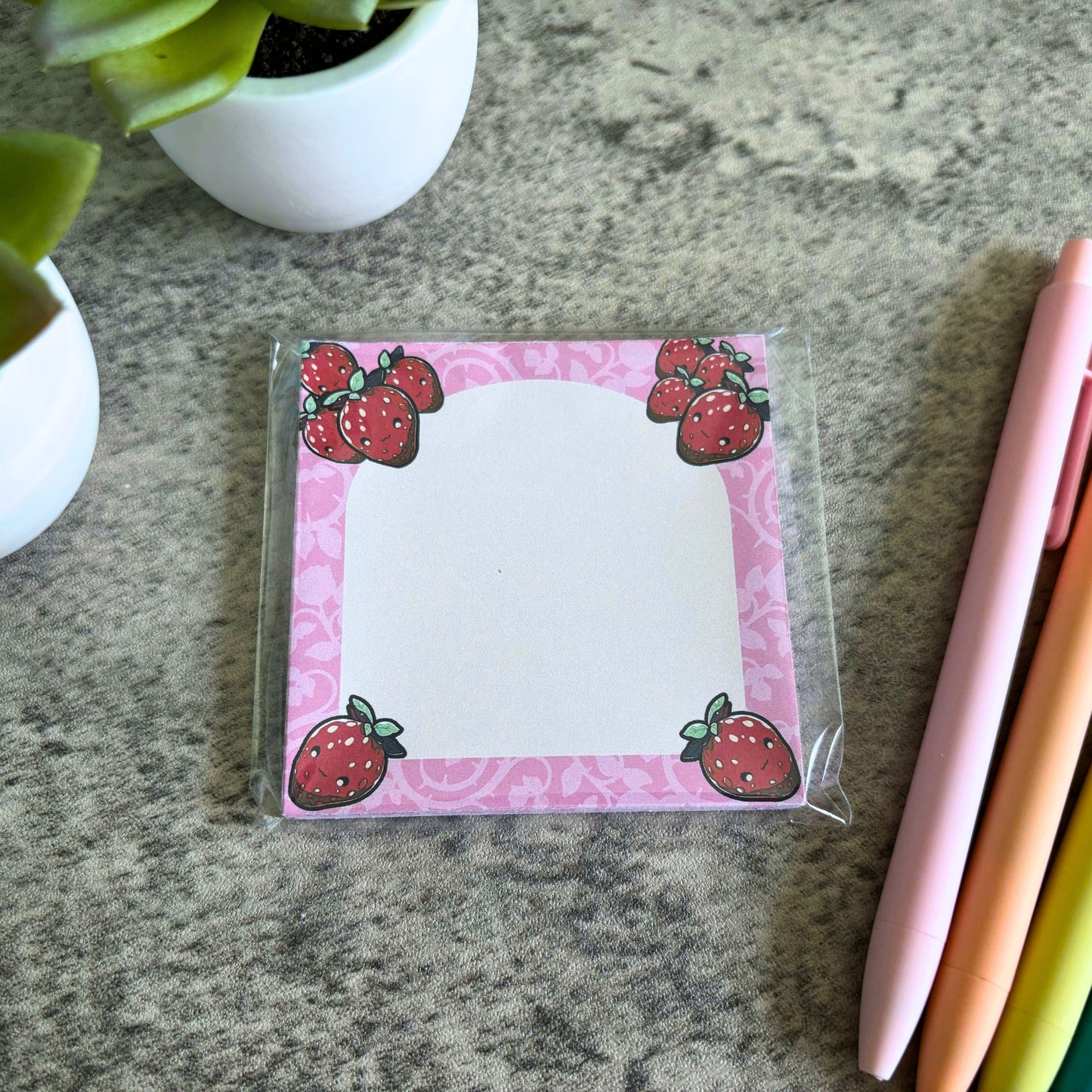 Strawberry Garden Memo Pad