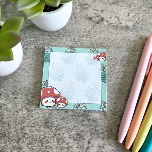 Breezy Leafy Mushroom Memo Pad