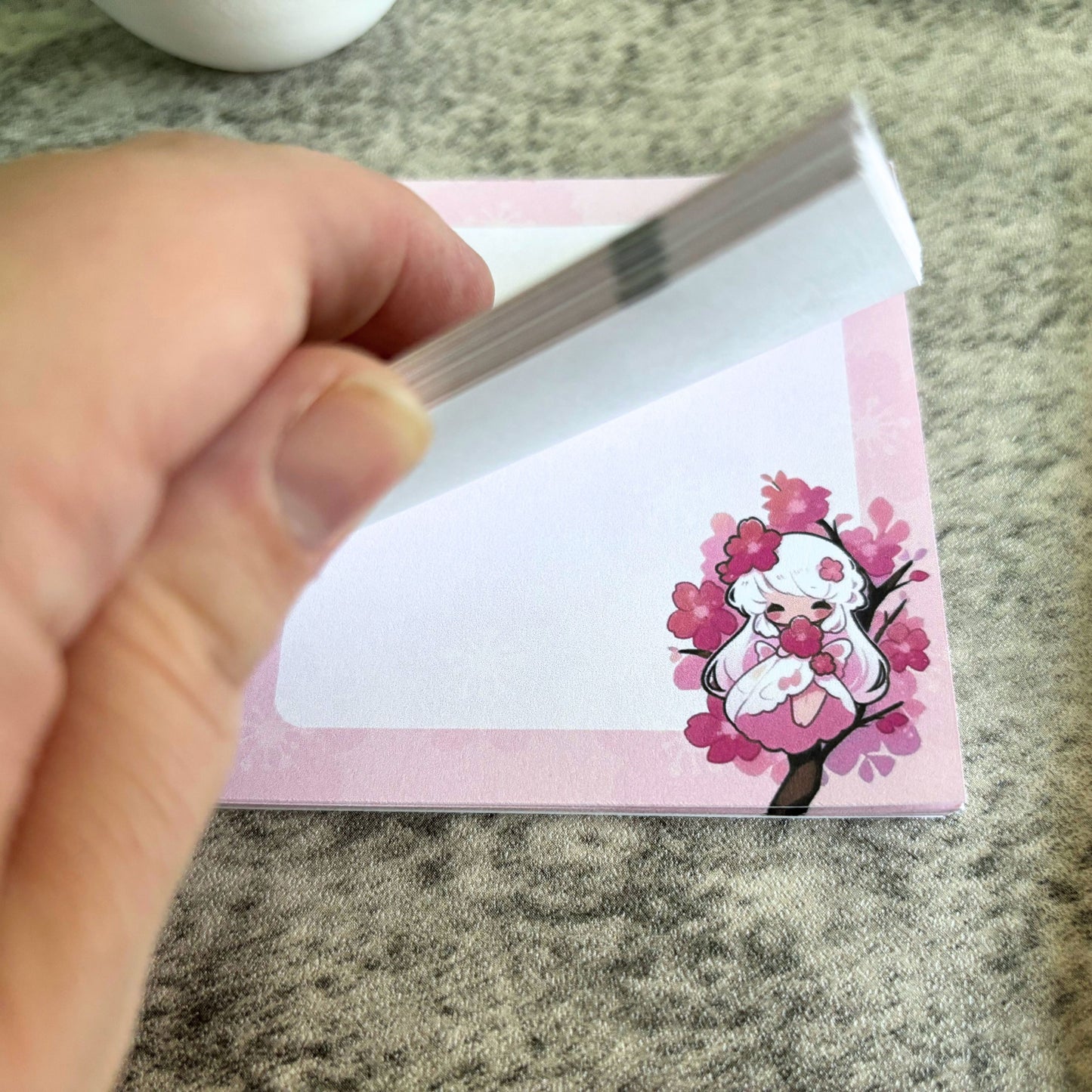 Cute Cherry Blossom Fairy Memo Pad