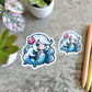 Cute Mermaid Sticker, Pink Star