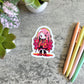 Anime Slime Girl Sticker, Pink and Orange 3" or 2"