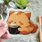 Cocoa Mug Cat Sticker, 3" or 2"