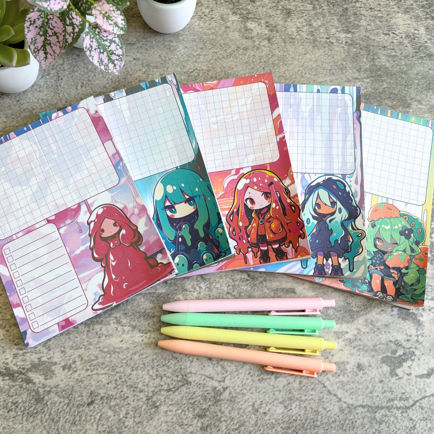 Kawaii Slime Girl Notepad Bundle