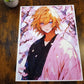 Sakura-Themed Art Print, Handsome Anime Guy Wall Art