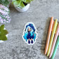 Anime Slime Girl Sticker, Purple and Teal 3" or 2"