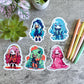 Cute Slime Girl Sticker Set, 3" or 2"