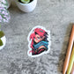 Handsome Elf Warrior Prince Sticker, Red-Haired 3" or 2"