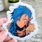 Handsome Elf Warrior Prince Sticker, Blue-Haired 3" or 2"