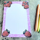 Elegant Strawberry Garden Notepad