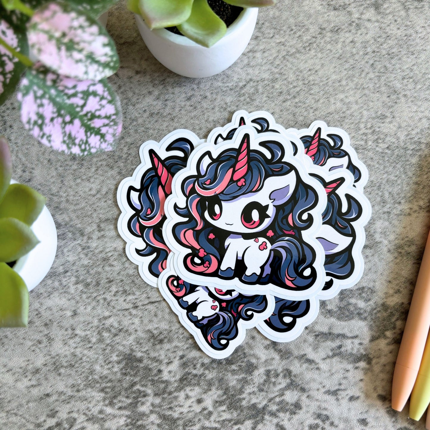 Gothic Unicorn Sticker