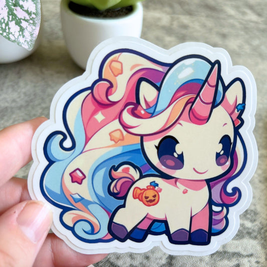 Autumn Candy Unicorn Sticker