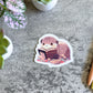 Otter Reading a Book Sticker, 3" or 2"