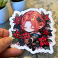 Holiday Elf with Poinsettias Sticker Set