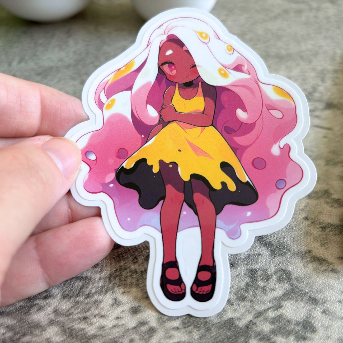 Summer Slime Girl Sticker, Cotton Candy