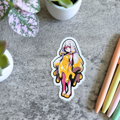 Summer Slime Girl Sticker, Golden Honey