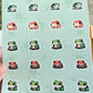 Tiny Sticker Set, Cute Frogs