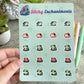 Tiny Sticker Set, Cute Frogs