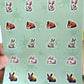 Tiny Sticker Set, Cute Bunnies