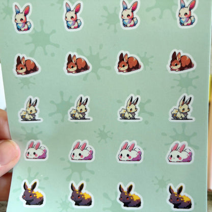 Tiny Sticker Set, Cute Bunnies