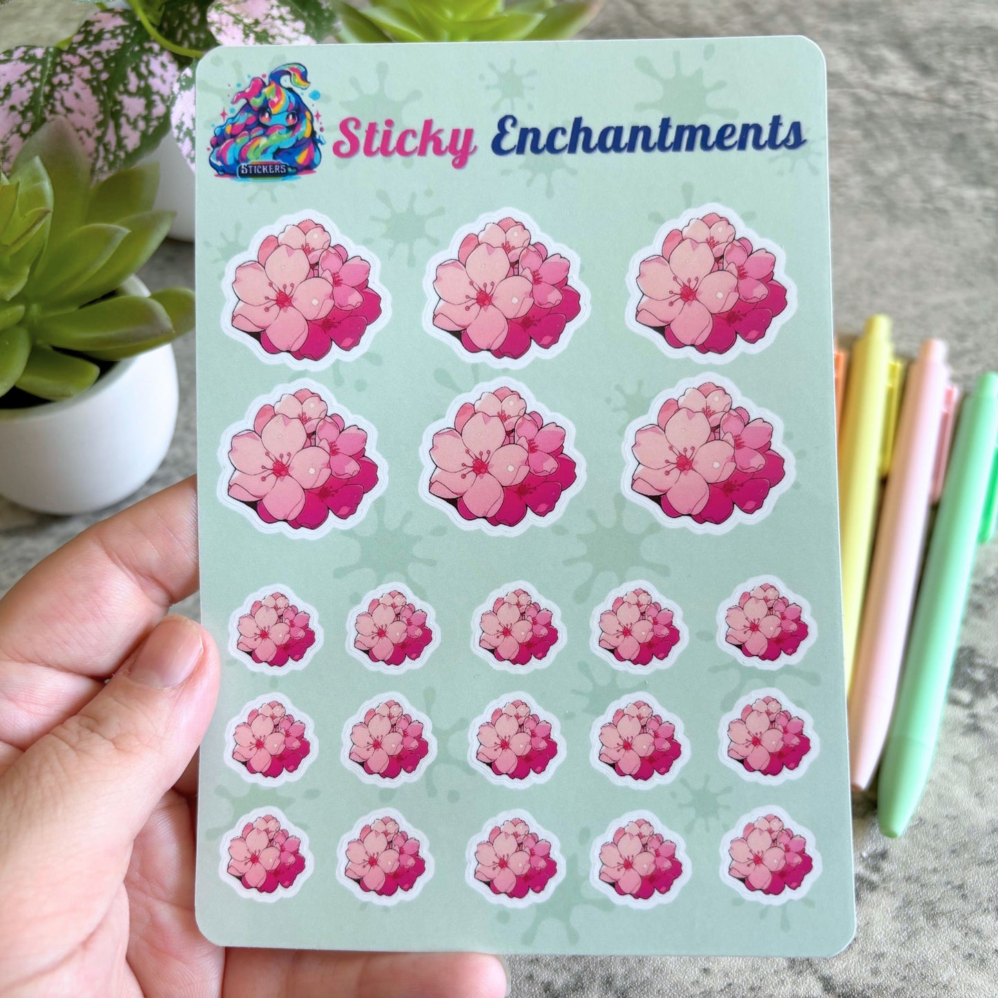 Cherry Blossom Planner Sticker Sheet