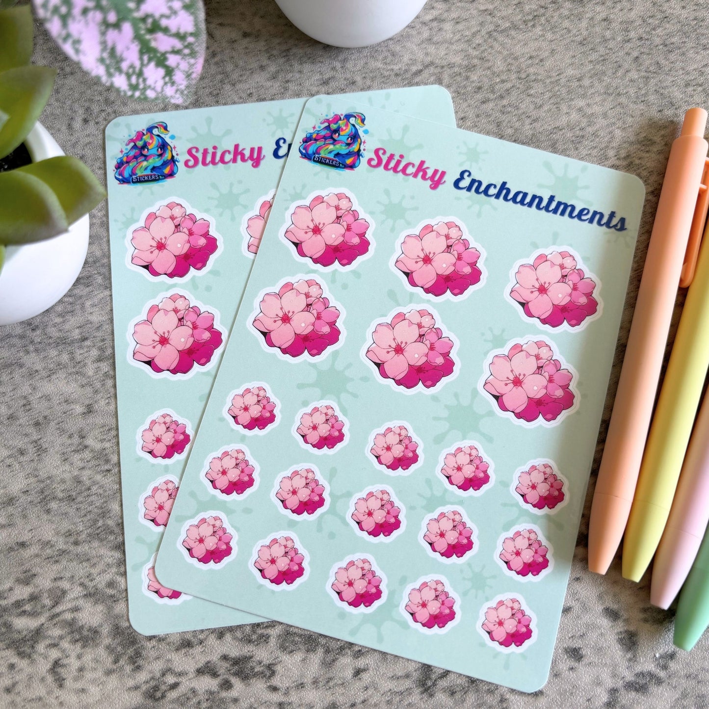 Cherry Blossom Planner Sticker Sheet