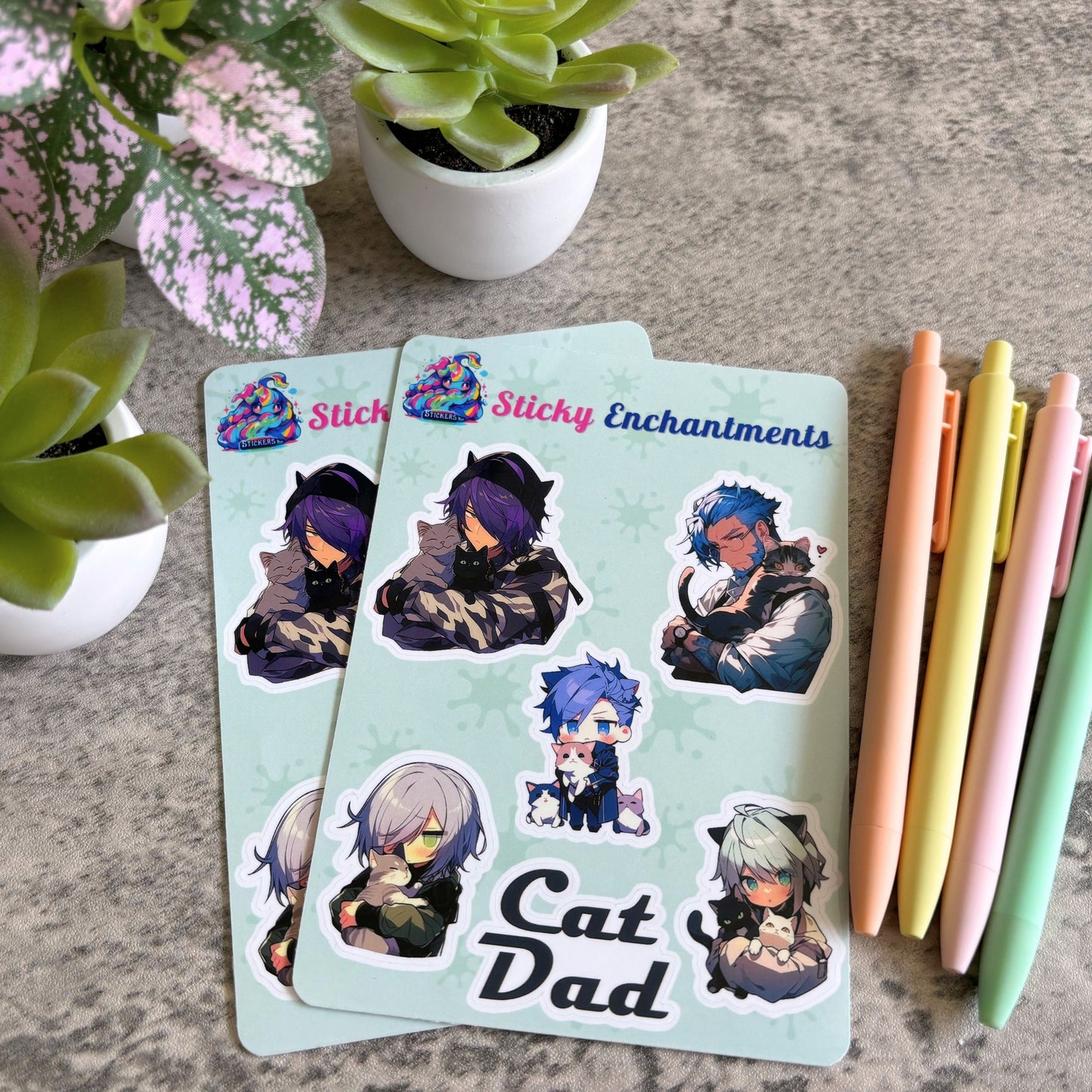 Cat Dad Sticker Sheet