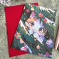 Cute Hidden Animals Christmas Holiday Card Pack