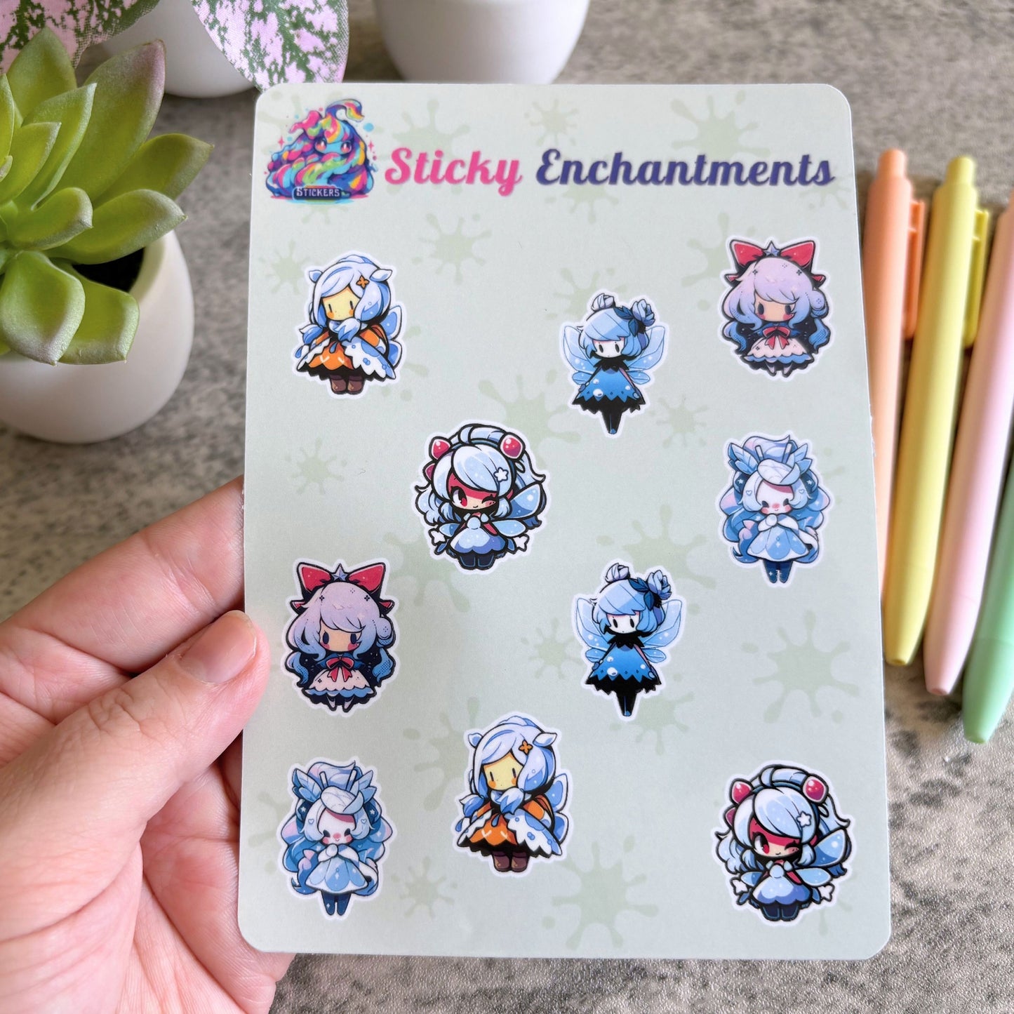 Tiny Fairy Sticker Set, Ice Fairies