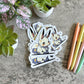 Cute Bunny Sticker, Yellow and Gray 3" or 2"